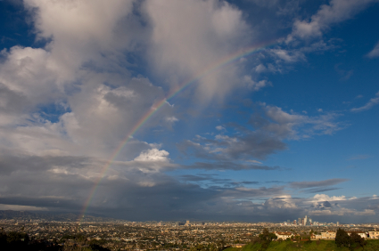 Los Angeles annual and daily rainfall and temperature amounts.